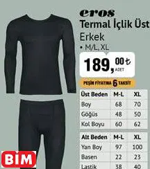 EROS TERMAL İÇLİK ÜST ERKEK